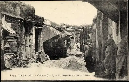 Ak Taza Marokko, Rue a l'Interieur de la Ville