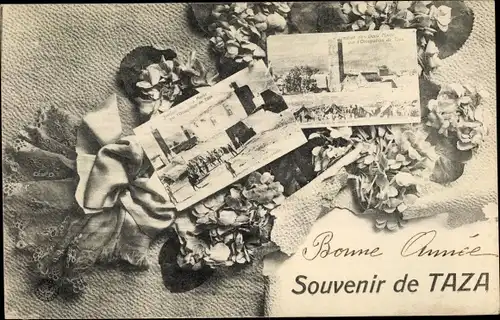 Ak Taza Marokko, Ansichtskarten, Blumen