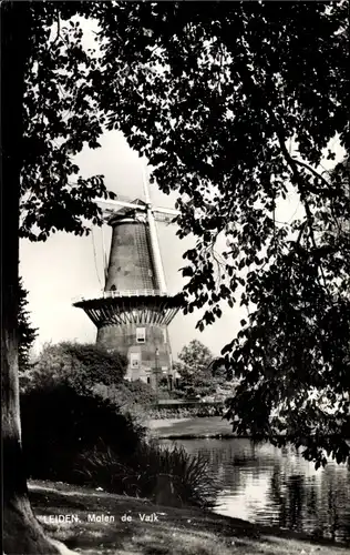 Ak Leiden Südholland Niederlande, Molen de Vajk