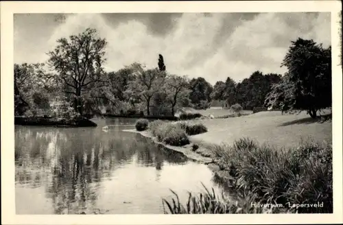 Ak Hilversum Nordholland Niederlande, Lapersveld, Uferansicht