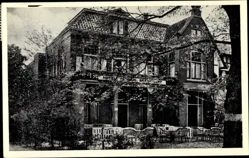 Ak Bergen aan Zee Nordholland Niederlande, Hotel Russenweg, Außenansicht