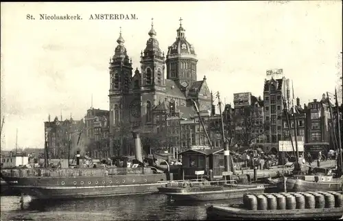 Ak Amsterdam Nordholland Niederlande, St. Nicolaaskerk