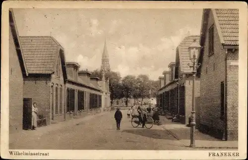 Ak Franeker Friesland Niederlande, Wilhelminastraat