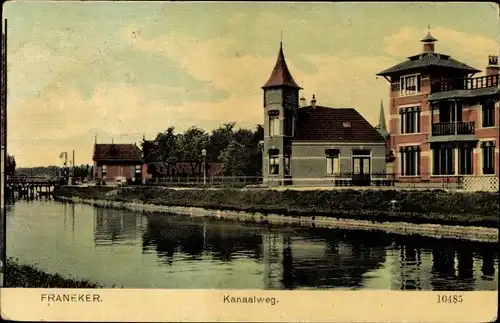 Ak Franeker Friesland Niederlande, Kanaalweg