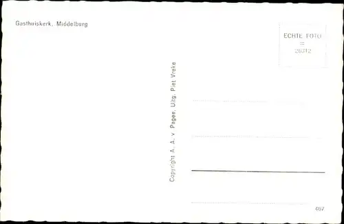 Ak Middelburg Zeeland Niederlande, Gasthuiskerk