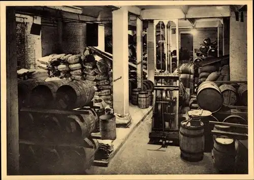 Ak Bruxelles Brüssel, Les Fils Levy-Finger, S.A.B., Een der stock-kelders voor grondstoffen