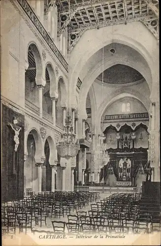Ak Carthage Karthago Tunesien, Interieur de la Primatiale