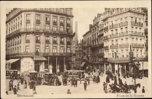 Ak Bruxelles Brüssel, Place de la Bourse