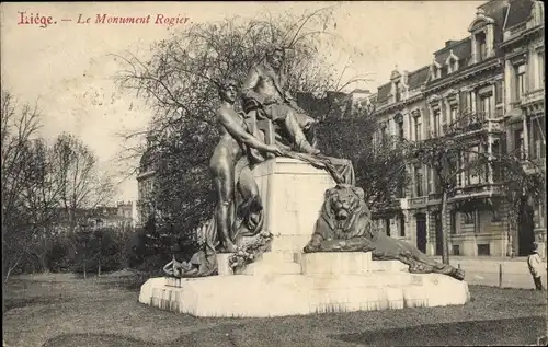 Ak Liège Lüttich Wallonien, Le Monument Rogier