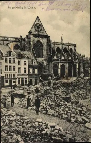 Ak Louvain Leuven Löwen Flämisch Brabant, Peterskirche, Ruinen