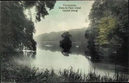 Ak Tervuren Tervueren Flämisch Brabant Flandern, dans le Parc royal, Grand etang