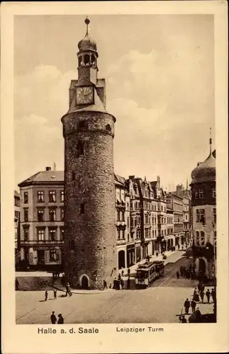Ak Halle an der Saale, Leipziger Turm