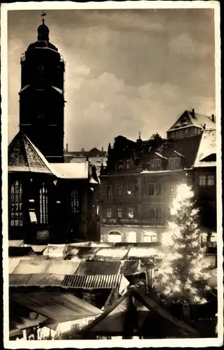 Ak Meißen an der Elbe, Christmarkt, Kirche