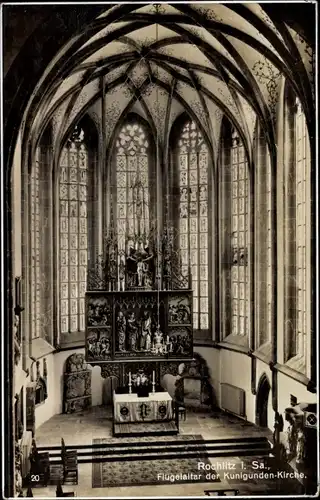 Ak Rochlitz an der Mulde, Flügelaltar der Kunigundenkirche