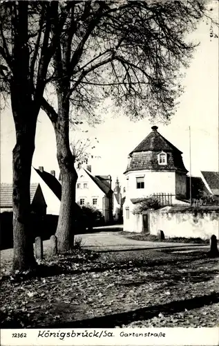 Ak Königsbrück in der Oberlausitz, Gartenstraße, Eckhaus