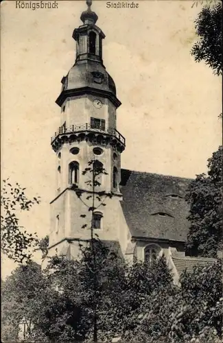 Ak Königsbrück in der Oberlausitz, Stadtkirche