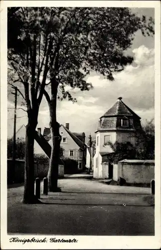 Ak Königsbrück in der Oberlausitz, Gartenstraße, Eckhaus