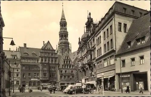 Ak Zwickau in Sachsen, Hauptmarkt und Dom zu St. Marien