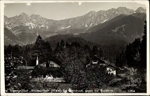 Ak Innsbruck in Tirol, Gasthaus Gramarthof gegen die Nordkette