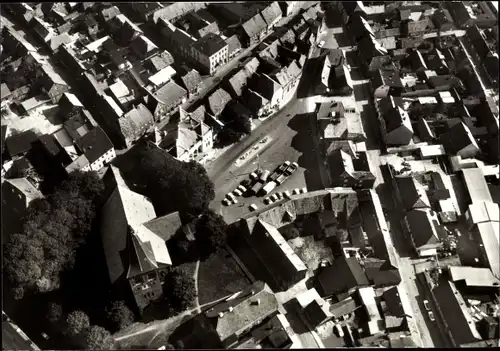 Ak Wittenburg in Mecklenburg, Fliegeraufnahme vom Markt