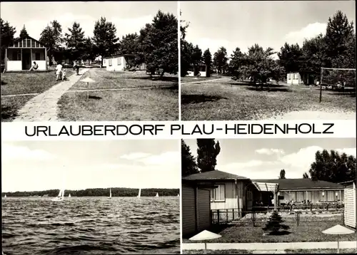 Ak Plau am See Mecklenburg, Urlauberdorf Plau-Heidenholz, Teilansichten