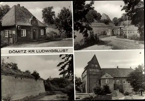 Ak Dömitz an der Elbe Mecklenburg, Wallmeisterhaus, Festung, Festungsmauer