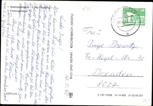 Ak Dömitz an der Elbe Mecklenburg, Wallmeisterhaus, Festung, Festungsmauer