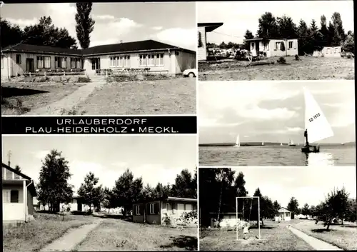 Ak Heidenholz Plau am See, Segelboote, Urlauberdorf, Spielplatz