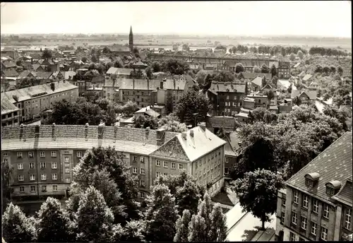 Ak Wittenberge in der Prignitz, Blick vom Rathausturm über die Stadt, Kirche