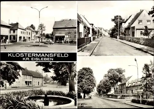 Ak Klostermansfeld, Bahnhofstraße, Ernst-Thälmann-Straße, Clara Zetkin Straße, Siebigeröder Str.