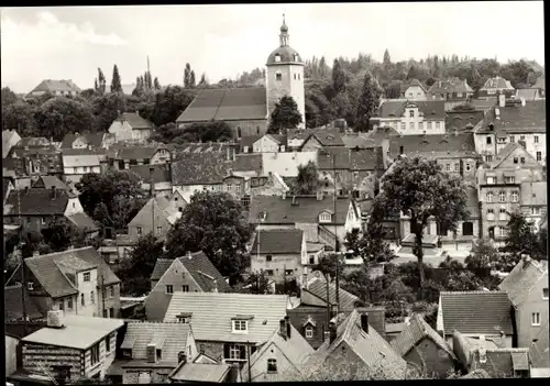 Ak Mücheln im Saalekreis, Gesamtansicht, Kirche