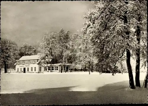 Ak Elterlein im Erzgebirge, Gaststätte Finkenburg, Winter, Schnee