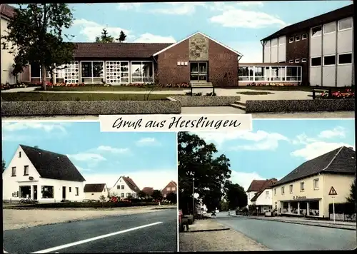 Ak Heeslingen Niedersachsen, Straßenpartien, Gebäude
