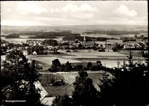 Ak Wellingholzhausen Melle in Niedersachsen, Panorama, Kirche