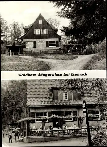 Ak Lutherstadt Eisenach in Thüringen, Waldhaus Sängerwiese am Höhenweg zur Drachenschlucht