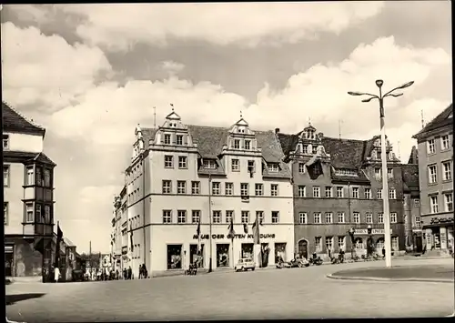 Ak Torgau an der Elbe, Markt, Geschäft Haus der guten Kleidung