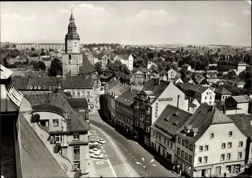 Ak Döbeln in Sachsen, Teilansicht, Kirche, Geschäft Wagner Samen