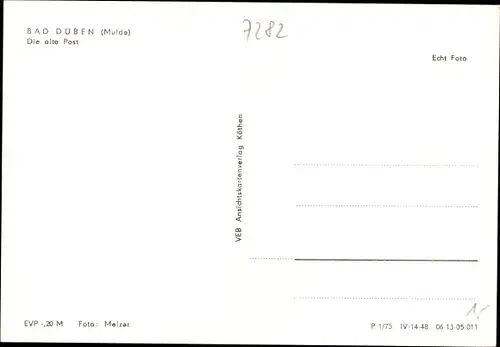 Ak Bad Düben an der Mulde Sachsen, Die alte Post, Fachwerkhaus