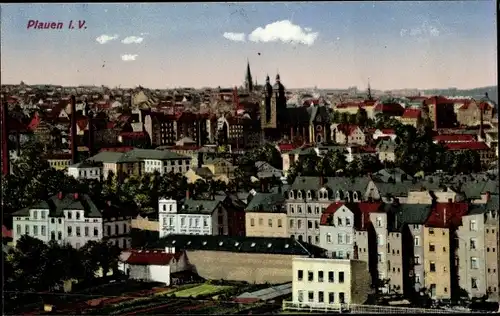 Ak Plauen im Vogtland, Panorama