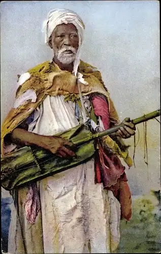 Ak Scènes & Types d'Afrique du Nord, Mendiant musician