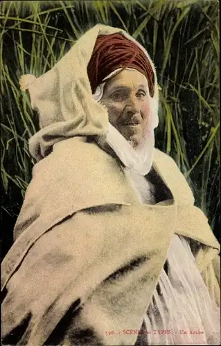 Ak Algerien, Scènes et Types, Un Arabe, Nr 596