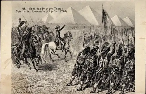 Künstler Ak Napoleon, Bataille des Pyramides, 21 juillet 1796
