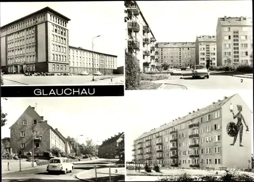 Ak Glauchau in Sachsen, Ingenieurschule für Anlagenbau, Albert-Schweitzer-Siedlung