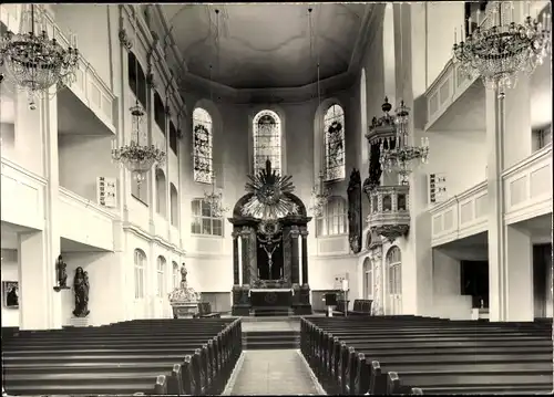 Ak Glauchau in Sachsen, Innenansicht von der Stadtkirche St. Georgen