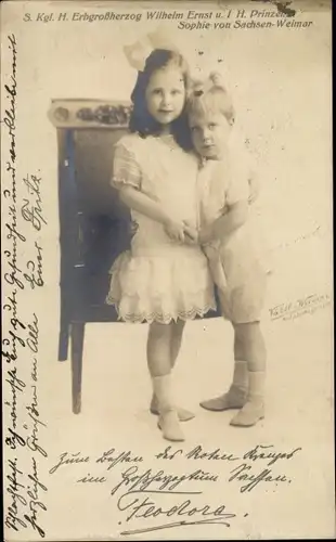 Ak Erbgroßherzog Wilhelm Ernst und Prinzessin Sophie von Sachsen-Weimar
