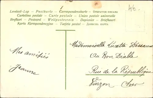 Präge Litho 1. April, Ier Avril, Fisch, Rosenblüte