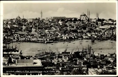 Ak Konstantinopel Istanbul Türkei, Vue panoramique de la Corne d'Or