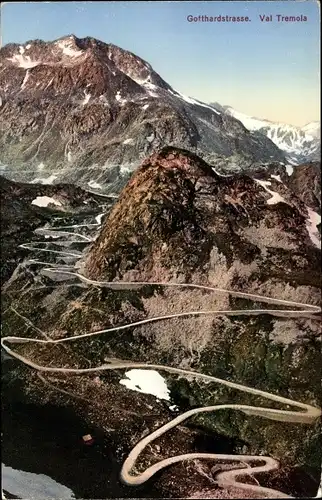 Ak Kanton Tessin Schweiz, Gotthardstraße, Val Tremola