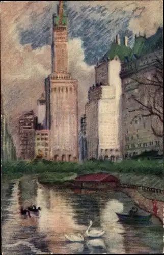 Ak New York City USA, The Plaza Group fifth Avenue and fifty ninth Street