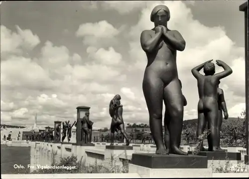 Ak Oslo Norwegen, Fra Vigelandsanlegget